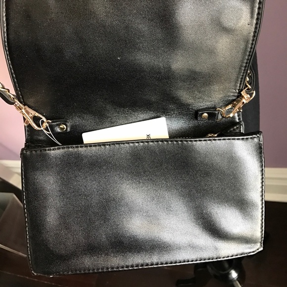 Black Embellished Crossbody Bag NWT - Picture 4 of 8